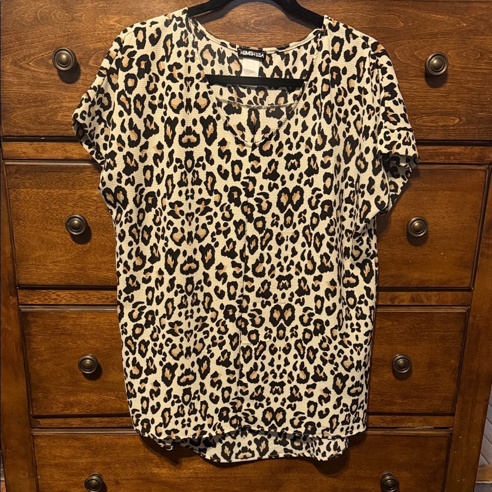 HEIMISH USA Leopard Print Blouse
